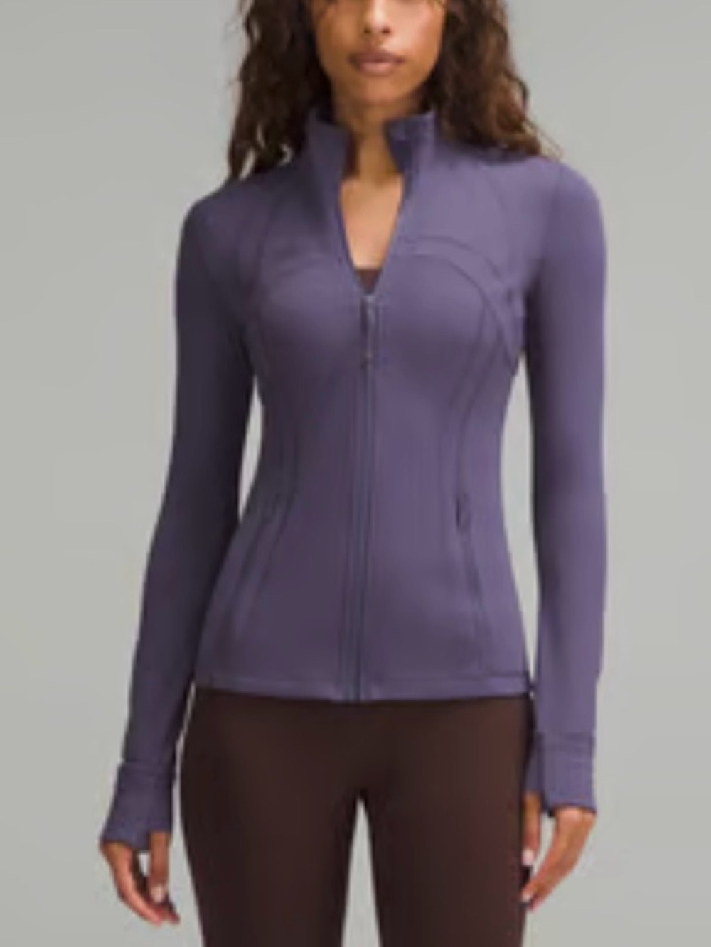 Lululemon Define Jacket Nulu Nightfall Purple Zip Thumbholes Size 6